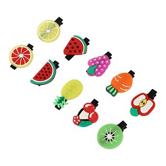 Cute Hair Clips Hairdo Clip Red Orange Green Yellow Purple 10 pc
