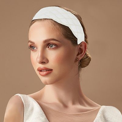 Fashion Elegant Vintage Lace Wide Grid Hairband For Women 