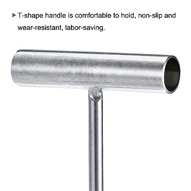 23" T-Handle Meat Boning Hook, Galvanized T Hooks for Restaurant 1Pcs Silver Tone