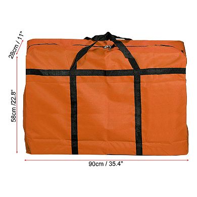 Storage Tote With Zippers, 2 Pack 150l Capacity Heavy Moving Tote Bags For Bedding Clothes, Orange