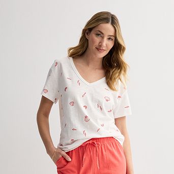 Women's Sonoma Goods For Life® Relaxed V-Neck T-Shirt