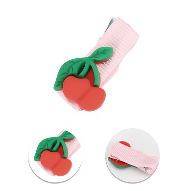 Cute Cherry Banana Avocado Hair Clips Pink Orange Yellow Green 10 Pcs