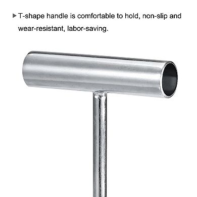 8" T-Handle Meat Boning Hook, Galvanized Curved T Hooks 1Pcs Silver Tone