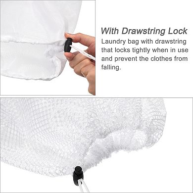 19.7"x23.6" Mesh Laundry Bags With Drawstring Large Clothes Mesh Wash Bag