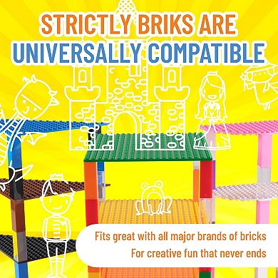 Baseplate Tower Mixed, Rainbow 6"x6, 36 Bases, 60 Stackers