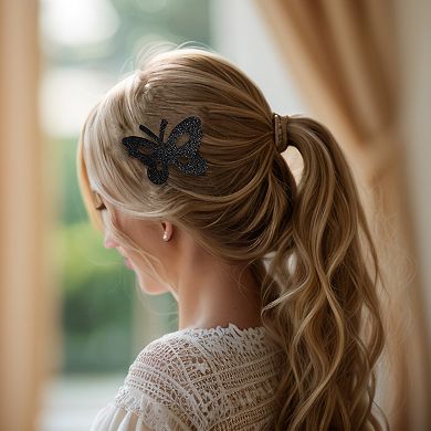 Hair Pads, Butterfly Shape Hair Pad Bangs Patch For Women Black