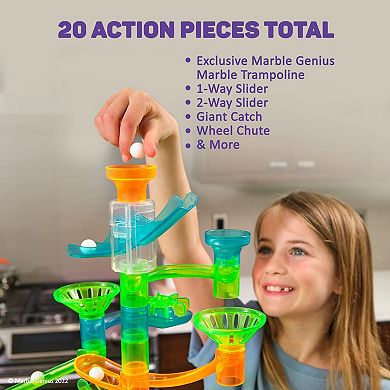 Stunts Marble Run Super Set, 125 Pieces, 20 Action Pieces