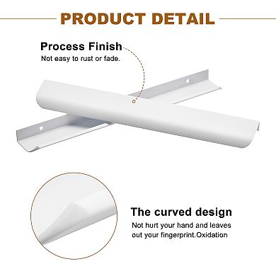 10 Pack Finger Edge Pull Cabinet Handles 7.5 Inch Hole Center