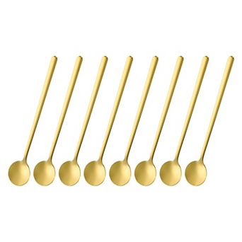 8 pc Espresso Spoons 6.7" Stainless Steel Round Coffee Spoon