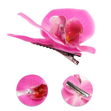 1 Pcs Elegant Flower Hair Clip Hairdo Clip For Women 3.54"x3.15"x1.14" Purple