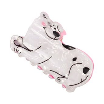Fashion Cute Dog Hair Clips Hairdo Clip For Women 3.54"x1.97"x2.17" Black White