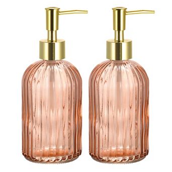 Soap Dispensers Set Glass Dish Hand Soap Dispenser With Pump For Kitchen