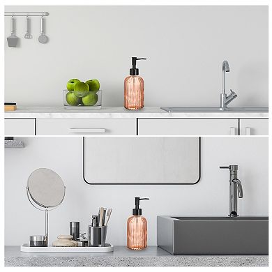 Soap Dispenser - Glass Dish Hand Soap Dispenser With Pump For Kitchen Bathroom