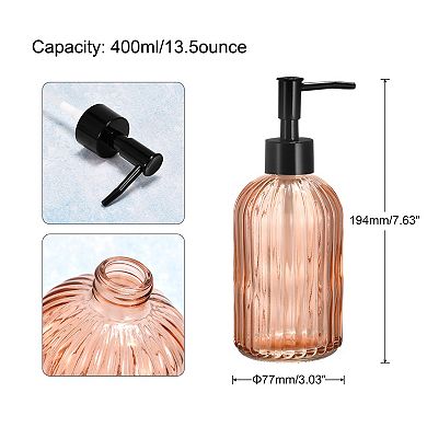 Soap Dispenser - Glass Dish Hand Soap Dispenser With Pump For Kitchen Bathroom