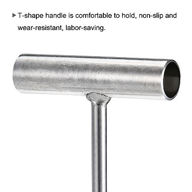 15.35" T-handle Meat Boning Hook, Galvanized T Hooks For Restaurant 2pcs