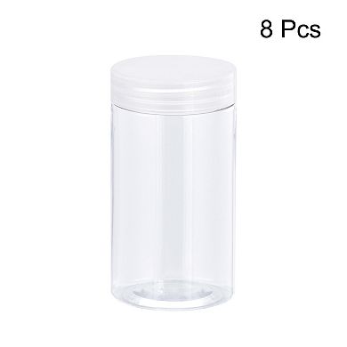 Round Jars With Transparent Screw Top Lid, 5oz Clear Empty Containers For Storage, 8pcs