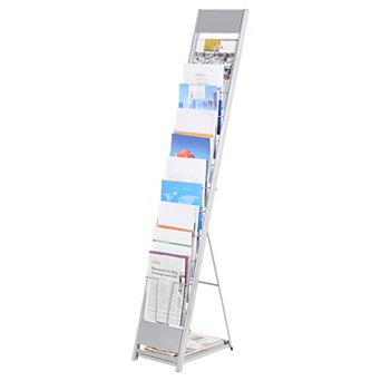 Detachable Magazine Display Racks 10 Layers Brochure Stand Catalog Literature Rack For Hotel