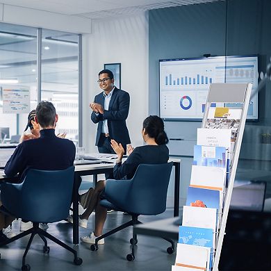 Detachable Magazine Display Racks 10 Layers Brochure Stand Catalog Literature Rack For Hotel