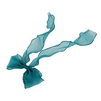 Fashion Ribbon Bow Hair Clips Hairdo Clip For Women 14.17"x5.91" Peacock Blue