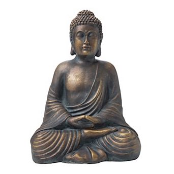 Glitzhome Mgo Meditating Buddha Statue, 19 Inch Tall