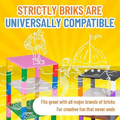 Baseplate Tower 6x6, Rainbow 6x6, 12 Bases, 80 Stackers