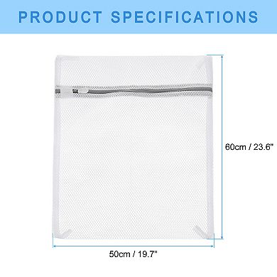 2 Pcs 19.7"x23.6" Mesh Laundry Bags With Zipper Mesh Wash Bags For Laundry