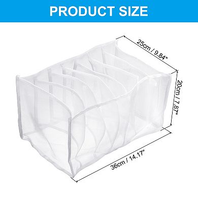 Wardrobe Clothes Organizer For Jeans, 7 Grids Drawer Organizers For Clothing