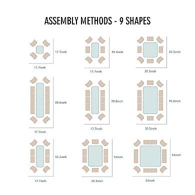 Aoodor 9-in-1 Modular Metal Raised Garden Bed 89" x17.7" x17"