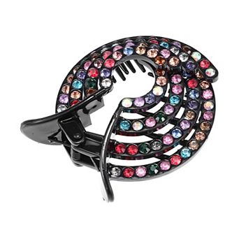 Grace Dome Round Hair Clips Hairdo Clips 3.03"x2.68"x0.98" Assorted Color 1 pc