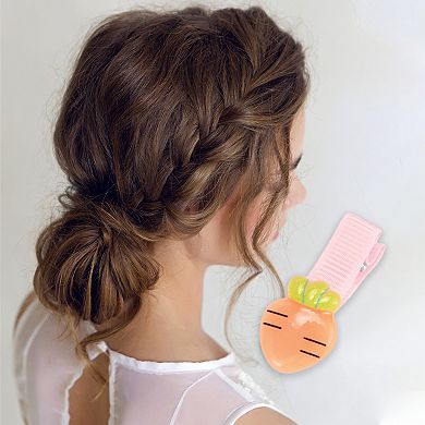 Cute Mushroom Watermelon Hair Clips Pink Orange Green Red 10 Pcs