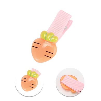 Cute Mushroom Watermelon Hair Clips Pink Orange Green Red 10 Pcs