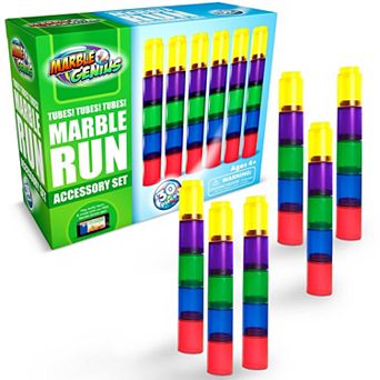 Tubes Marble Run Accessory Add-On Set for Kids Ages 3-14, 30 pc