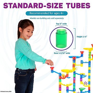 Tubes Marble Run Accessory Add-On Set for Kids Ages 3-14, 30 pieces
