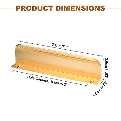 10 Pack Finger Edge Pull Cabinet Handles 160mm Hole Center Gold