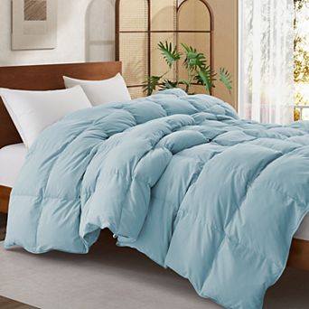 Unikome All-season Ultra-fluffy Down Comforter: Goose Feather Fill For Unmatched Softness And Warmth