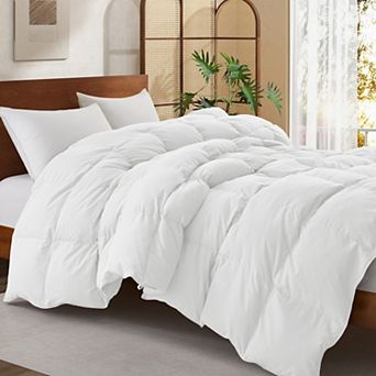 Unikome All-season Ultra-fluffy Down Comforter: Goose Feather Fill For Unmatched Softness And Warmth