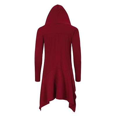 Men s Long Hooded Cardigan Ruffle Shawl Long Sleeve Lightweight Open Front Drape Cape Overcoat