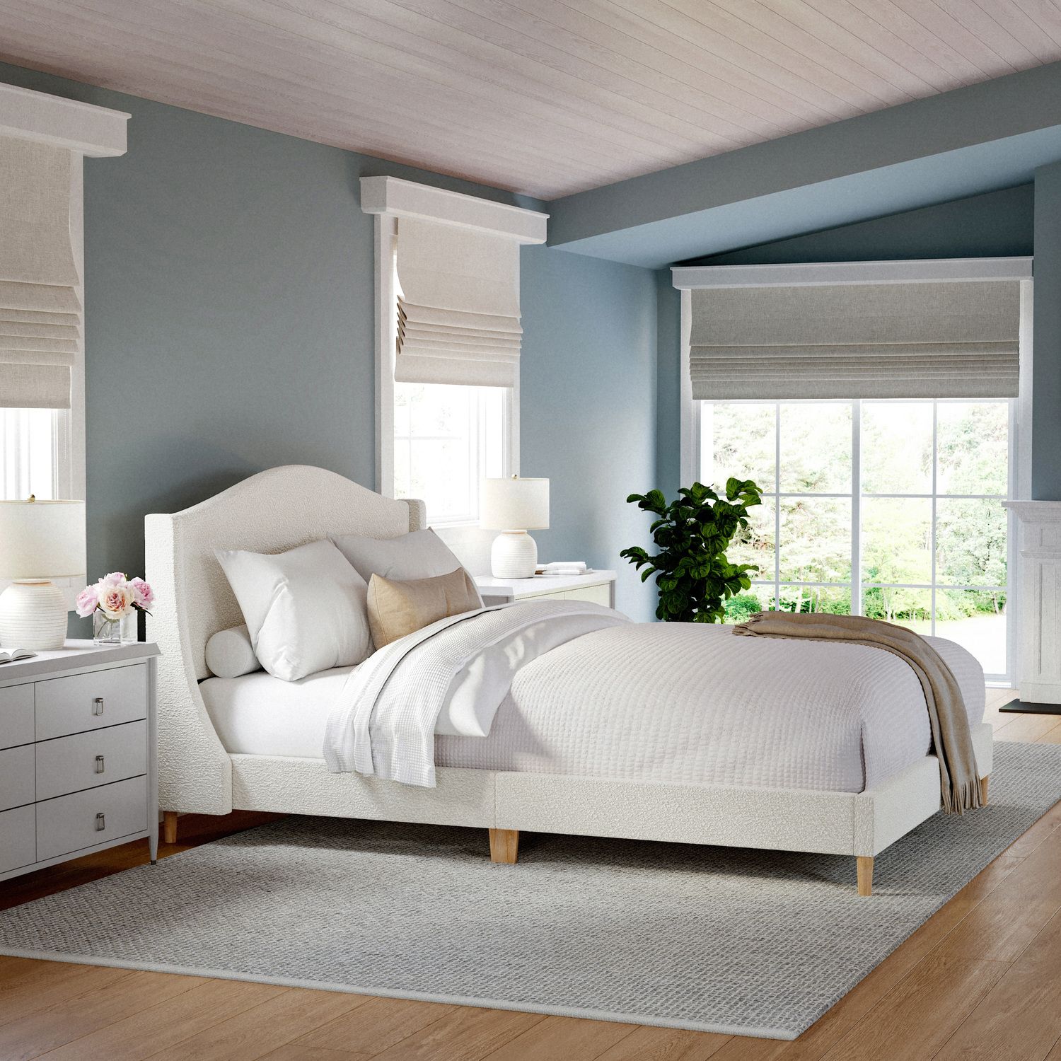Martha Stewart Amelia Upholstered Platform Bed