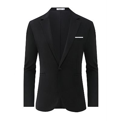 Men's Casual Blazer Jacket One Button Suit Jackets Lightweight Slim Fit  Sport Coat