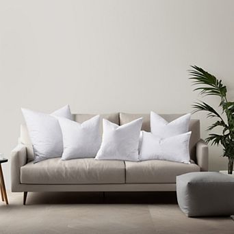 Unikome Home Decor Pillow Inserts Set Of 2, 100% Cotton Shell With Feather & Down Fill