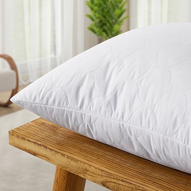 Unikome Home Decor Pillow Inserts Set Of 2, 100% Cotton Shell With Feather & Down Fill
