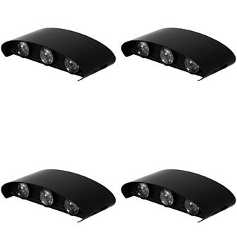 Contemporary Decorative Waterproof Black Aluminum Wall Lamp for Indoors and Outdoors