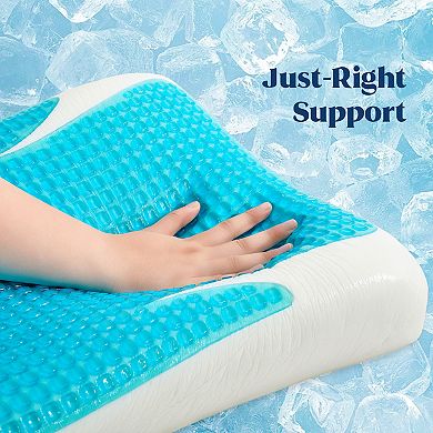 Unikome Cooling Gel Memory Foam Pillow With Washable Cover