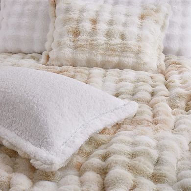 Unikome Faux Fur Plush Winter 3-piece Bedding Set Ultra-soft And Luxurious For Cozy Comfort