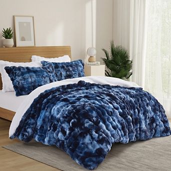 Unikome Faux Fur Plush Winter 3 pc Bedding Set Ultra-soft And Luxurious For Cozy Comfort