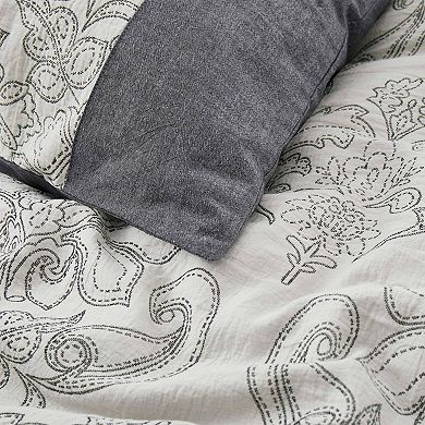 Unikome Luxury Double-layered 100% Cotton Jacquard Duvet Cover Set