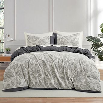 Unikome Luxury Double-layered 100% Cotton Jacquard Duvet Cover Set