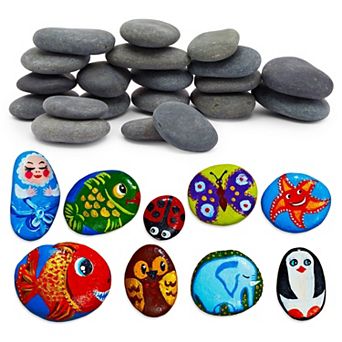 20 Pack Flat Rocks for Painting, Kindness Stones (2-3 in)