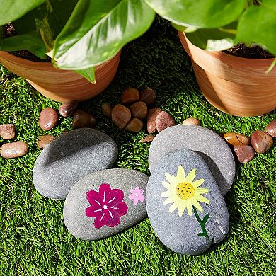 20 Pack Flat Rocks For Painting, Kindness Stones For Crafts (2-3 In)
