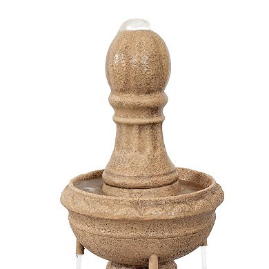 Sunnydaze Cyprus 3-Tier Polyresin Outdoor Fountain